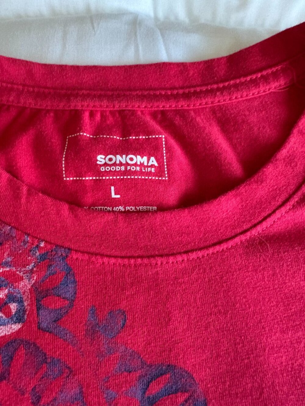 Sonoma size large women's red t-shirt